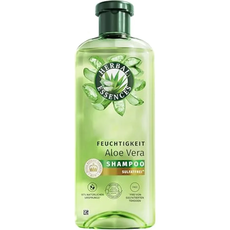 Herbal Essences Feuchtigkeits Shampoo mit Aloe und Jasminduft 350ml, für sehr trockenes zu glänzendem Haar, Vegan