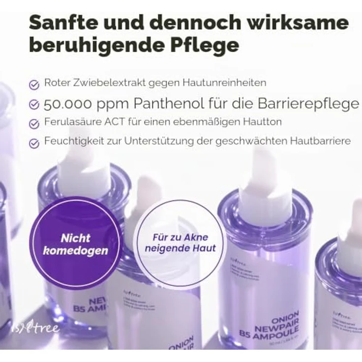 Isntree Onion Newpair B5 Ampoule, 50 ml Gesichtsampulle zur Hautverjüngung und Feuchtigkeitsspende – Bild 3