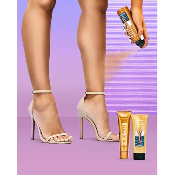 Sally Hansen Airbrush Legs Selbstbräuner-Präparat mit Applikator, Golden Glow, 100 ml - gleichmäßige Bräune, schnelltrocknend, für elastische und weiche Haut – Bild 7