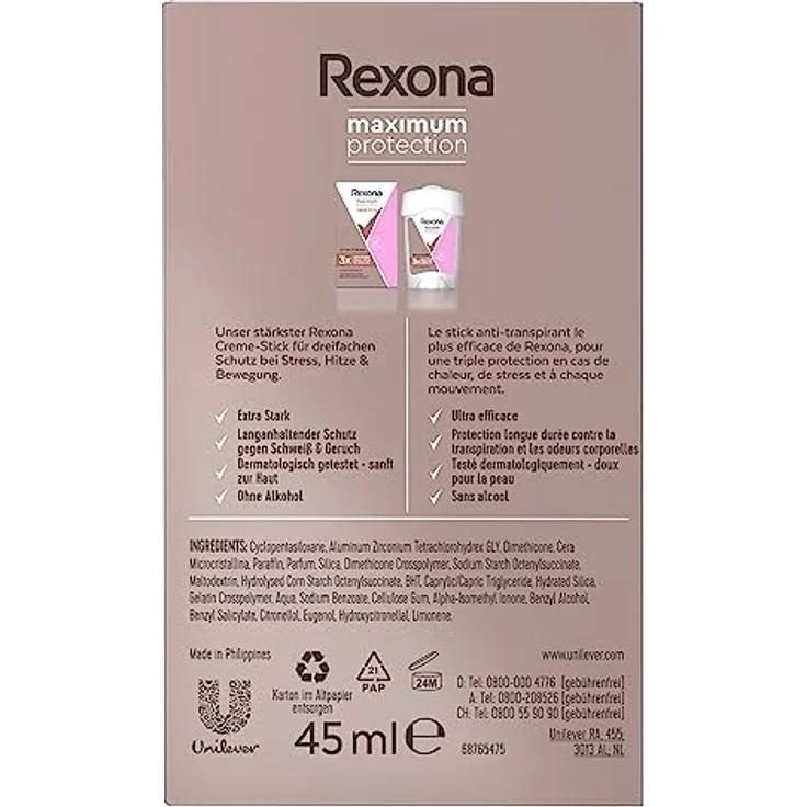 Rexona Maximum Protection Confidence Deo Creme 45 ml – Bild 2