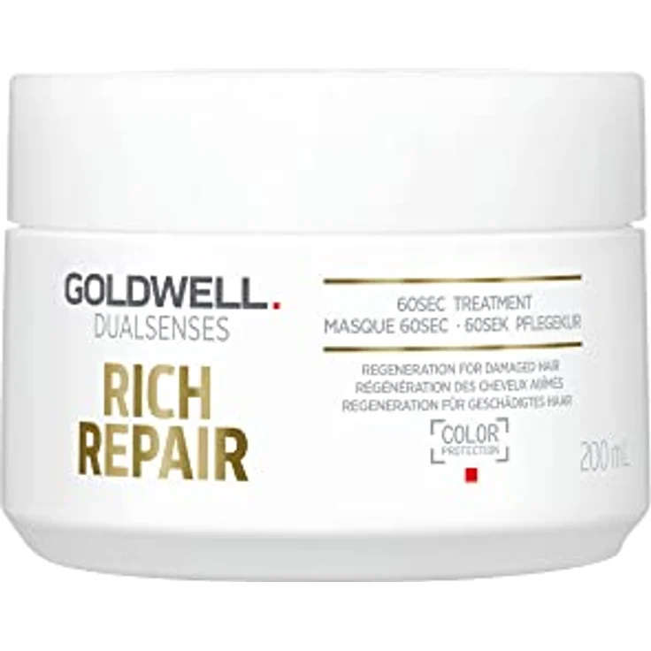 Goldwell Dualsenses Rich Repair 60sec Treatment Regenerierende 60 Sek. Haarmaske für trockenes und brüchiges Haar 200 ml – Bild 2