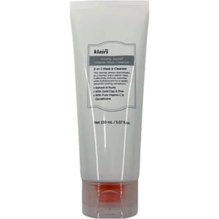 Dear Klairs Freshly Juiced Vitamin Mask Cleanser, cremiger Reinigungsschaum mit Vitamin C, Niacinamid und Hyaluronsäure, 150 ml