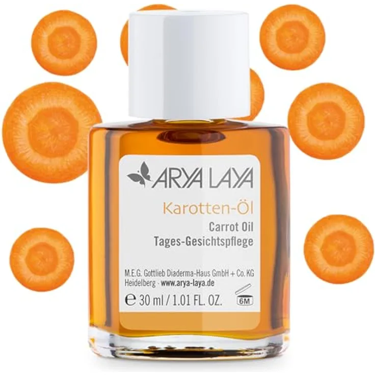 ARYA LAYA Karotten-Öl Tages-Gesichtspflege, 30 ml – Mildert Fältchen, für frischen Teint, vegan