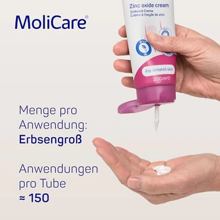 MoliCare Skin Zinkoxidcreme reizlindernd + entzündungshemmende Wirkung 200 ml – Bild 6