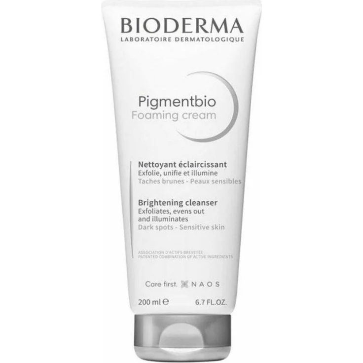 Bioderma pigmentbio foaming creme 200 ml für alle Hauttypen geeignet mit aufhellender Wirkung – Bild 1