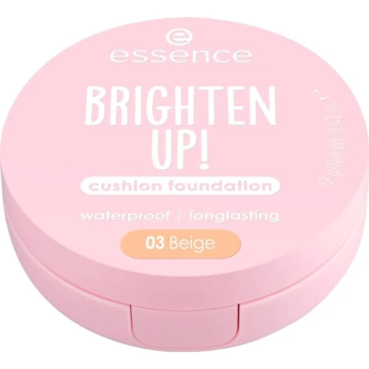 essence BRIGHTEN UP! Cushion Foundation, mittlere Deckkraft, 03 Beige, 12 g, vegan, wasserfest – Bild 2