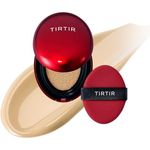 TIRTIR Mask Fit Red Cushion Mini, langanhaltendes Make-up im Schwämmchen, Farbton 24W Soft Beige, 4.5 g, mit hoher Deckkraft und Feuchtigkeitsversorgung