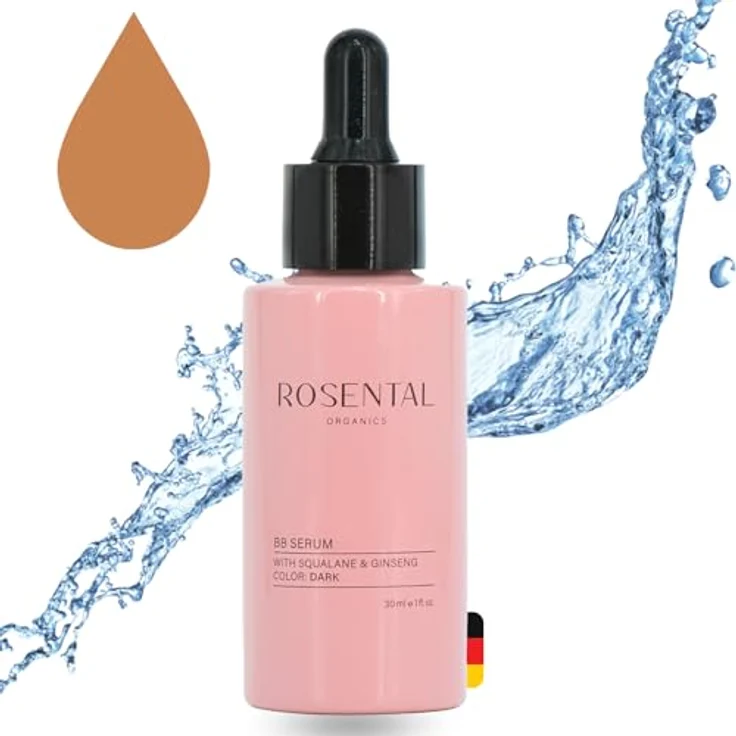 Rosental ORGANICS BB Serum (30ml) - Getöntes Gesichtsserum mit Squalan, Aloe Vera & Ginseng - Feuchtigkeitsspendende Gesichtspflege (Light) (Dark) – Bild 1