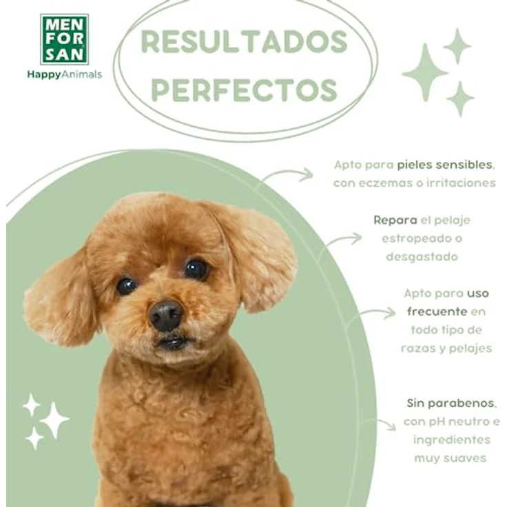 Menforsan Shampoing pour animaux de compagnie Chien Aloe Vera (1000 ml) - 100% natürliche Aloe Vera, für alle Rassen, glänzendes und weiches Fell, vegan freundlich – Bild 5