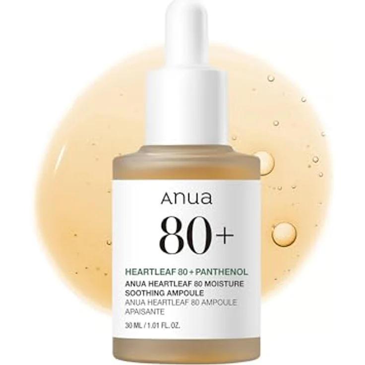 Anua Heartleaf 80% Moisture Ampoule, Gesichtsserum zur intensiven Hauterneuerung mit beruhigender Wirkung, 30 ml – Bild 1
