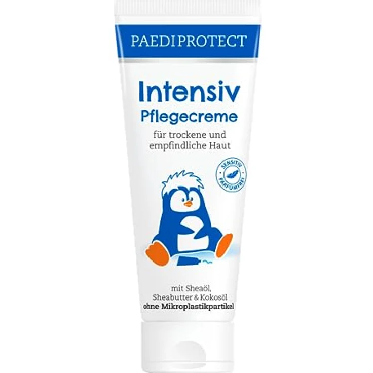 PAEDIPROTECT Intensiv Pflegecreme 75ml, spendet Feuchtigkeit bei trockener & gereizter Haut, lindert Juckreiz und beugt Entzündungen vor, parfümfreie Baby Creme für Gesicht, Körper & Hände, vegan – Bild 2