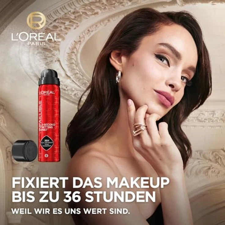 L'Oréal Paris Infaillible 3-Second Setting Mist, Fixing Spray mit Mikrodiffusions Technologie für 36 Stunden Haltbarkeit – Bild 2