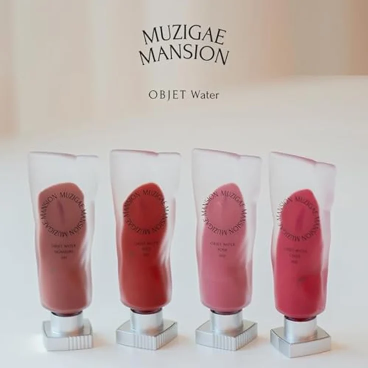 MUZIGAE MANSION Objet Water Matter, feuchtigkeitsspendender flüssiger Lippenstift, Farbton 004 Celeb, 5,8 ml – Bild 5