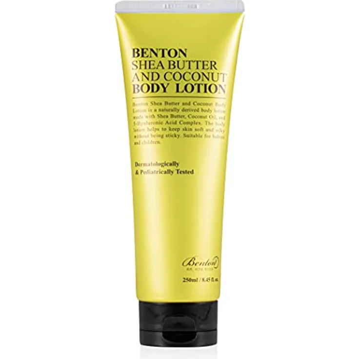Benton Sheabutter und Kokos-Bodylotion, All-in-one-Lotion für Körper & Gesicht mit feuchtigkeitsspendender Formel, dermatologisch getestet – Bild 1