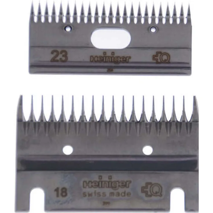 Heiniger Schermessersatz 18/23, für Rinderhaarschneider, Felllänge 2-4 mm, hochwertig aus der Schweiz