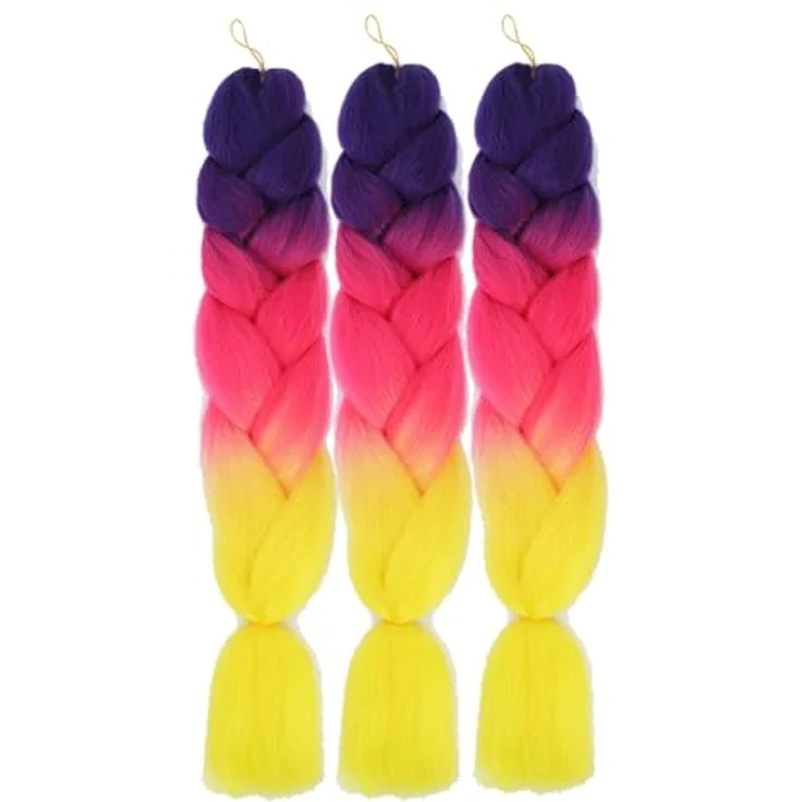 Shangxiu Jumbo Braid Extension, bunte Kunsthaar Haarverlängerung, 24" (60cm), 300g zum Einflechten – Bild 2