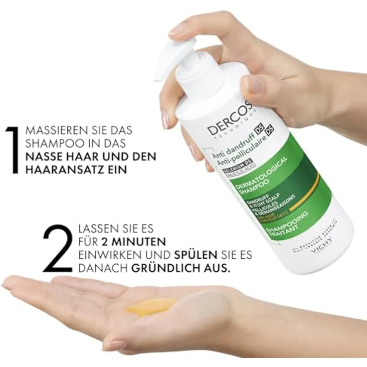 Vichy Dercos Anti-Dandruff Shampoo gegen Schuppen für trockenes Haar 390 ml – Bild 6