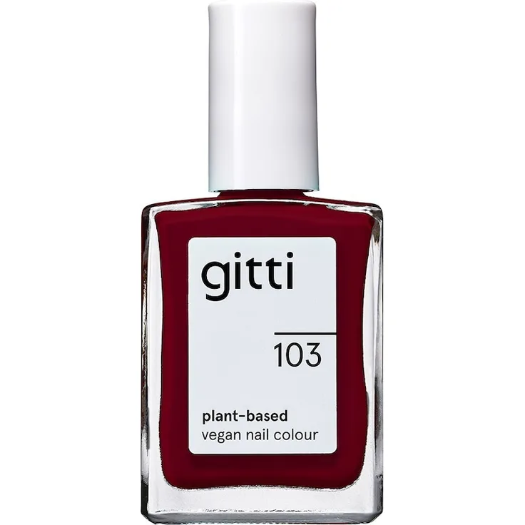 gitti no. 103 Nagellack, 15 ml, superdeckend und vegan, Farbe Aubergine