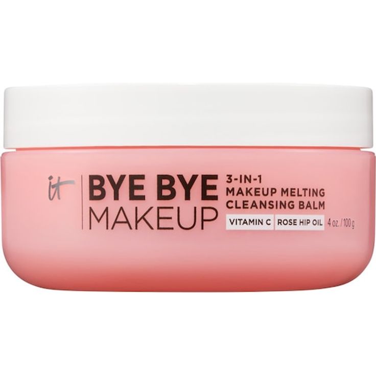 it Cosmetics Bye Bye Makeup 3-in-1 Makeup Melting Cleansing Balm, Gesichtsreinigung mit Hagebuttenöl und Vitamin C, 100 g