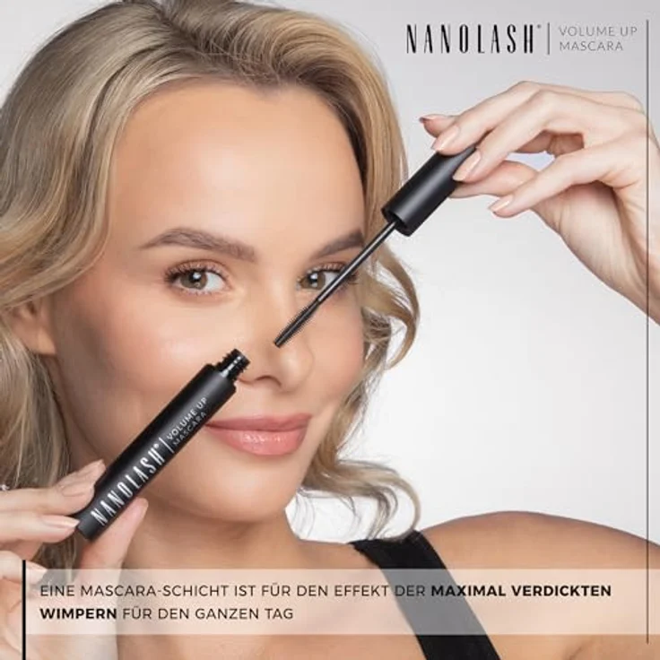 Nanolash Wimperntusche für Volumen 10ml - Verdichtung, Schwarze Formel, Wimpernextensions-Effekt – Bild 5