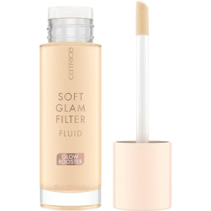 Catrice Soft Glam Filter Fluid, Basis, Nr. 002, Nude, pflegend, natürlich, glänzend, strahlend, vegan, ölfrei, ohne Parfüm, ohne Alkohol, 1er Pack (30ml) – Bild 1