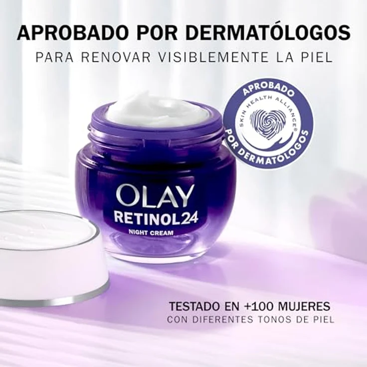 Olay Retinol 24 Nachtcreme, feuchtigkeitsspendend mit Vitamin E und Antioxidantien, 50 ml – Bild 3