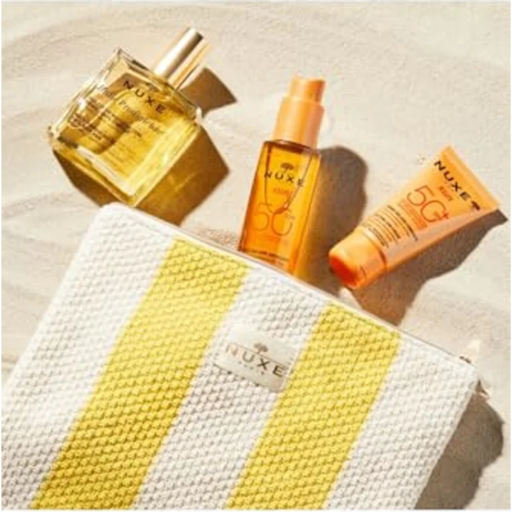 Nuxe Sommer-Essentials Set, Sonnencreme und Sonnenöl mit SPF 50+, 250 ml, wasserfest, für alle Hauttypen, inklusive Huile Prodigieuse® – Bild 2