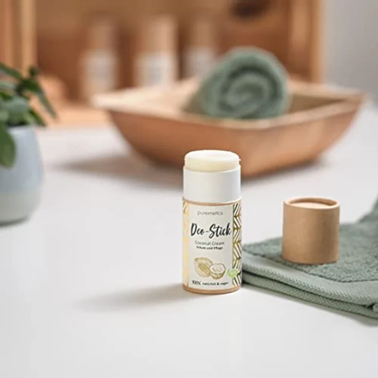 puremetics Deo-Stick Coconut-Cream, 50 ml, veganer Körperpflege-Deodorant mit exotischem Kokosduft, ohne Aluminium – Bild 5