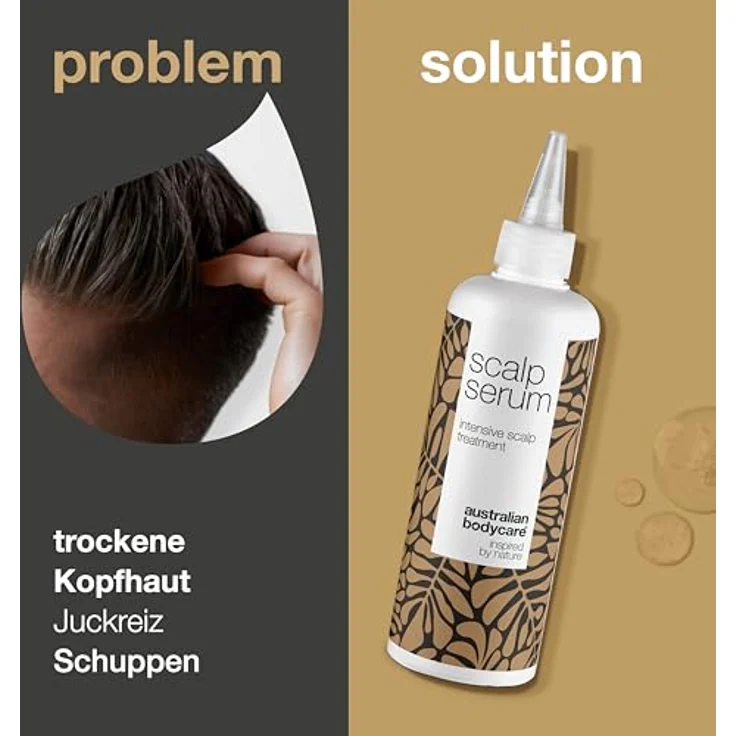 Kopfhautpflege Serum mit Teebaumöl 250 ml | Leave In Kopfhaut pflege bei Trockener, Juckender Kopfhaut & Anti Schuppen | Auch zur Kopfhautpflege bei Schuppenflechte, Ekzemen, Neurodermitis & Psoriasis – Bild 2