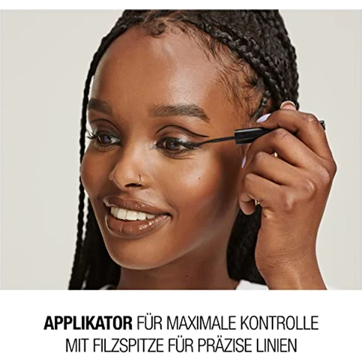 Manhattan Eyemazing Dip Eyeliner Fb. 001 Black, hochpigmentierter, wischfester Eyeliner mit matt-schwarzem Finish, 7ml – Bild 5