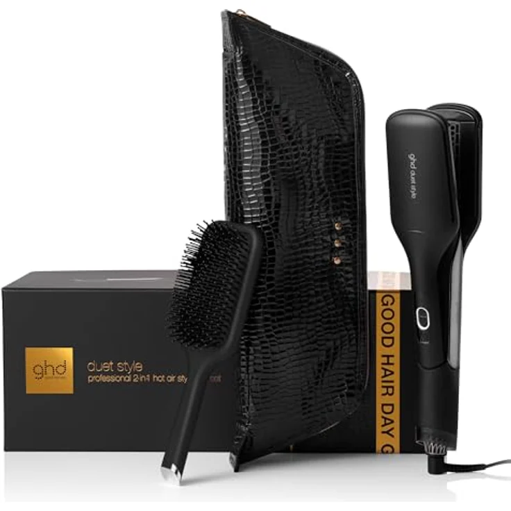 ghd duet style Geschenkset, 2-in-1 Hot Air Styler mit Air-Fusion™ Technologie und Paddle Brush, schwarz – Bild 1