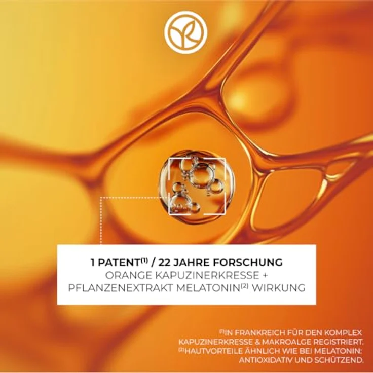 Yves Rocher Glow Énergie Nachtöl, 30 ml – Revitalisierendes Glow-Öl mit Kapuzinerkresse & pflanzlichem Melatonin-Effekt, 99 % natürlich – Bild 3
