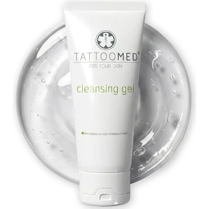 TattooMed Cleansing Gel, Tattoo-Waschgel für frisch tätowierte Haut mit Farbschutz und Juckreizlinderung, 100ml