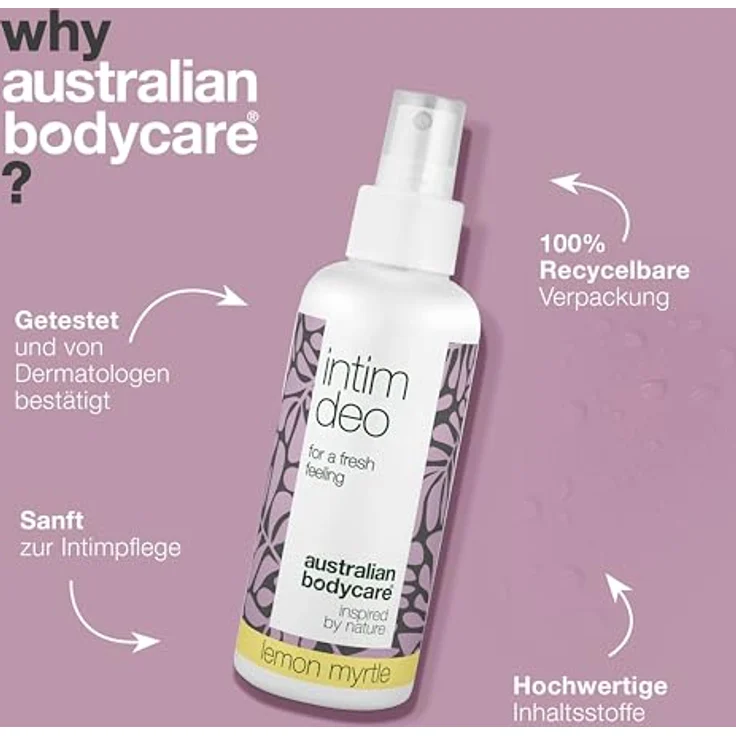 Australian Bodycare Tea Tree Oil Lemon Myrtle, Erfrischendes Deodorant für Intimpartien, 100 ml, vegan, langanhaltende Frische – Bild 4