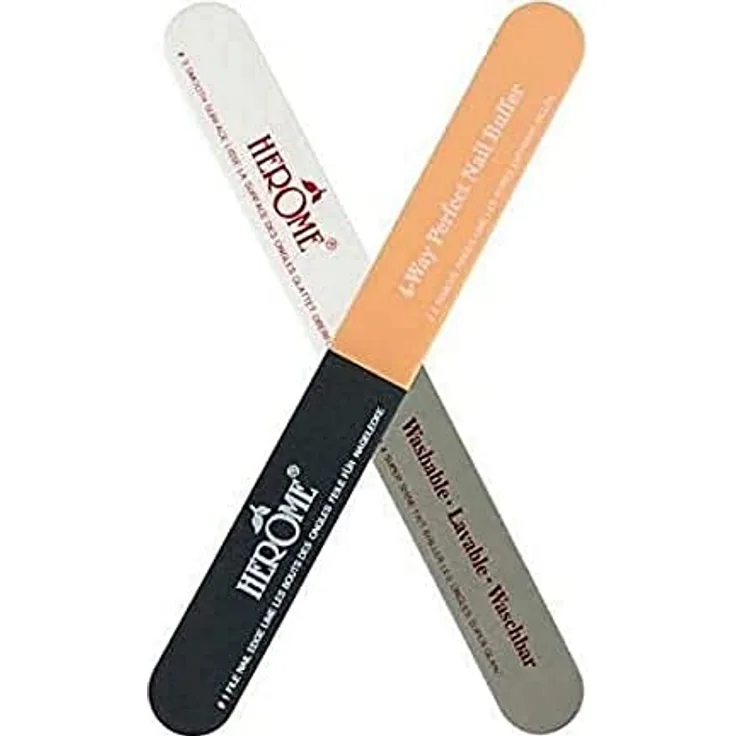 Herome 4-Fach Perfect Polierfeile (4-Way Buffer) - Nagelfeile nagelpolierer für Naturnägel - Hochglänzende Nägel ohne Nagellack