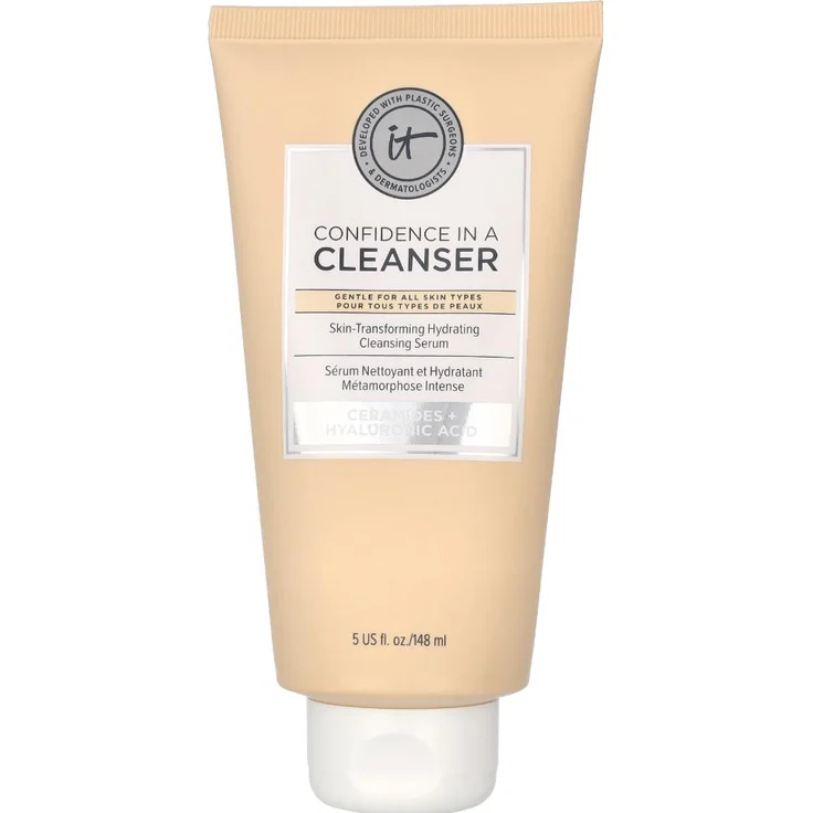 It Cosmetics Confidence in a Cleanser, Hydrating Face Wash mit Hyaluronic Acid und Ceramides, 5.0 fl oz (148 ml)