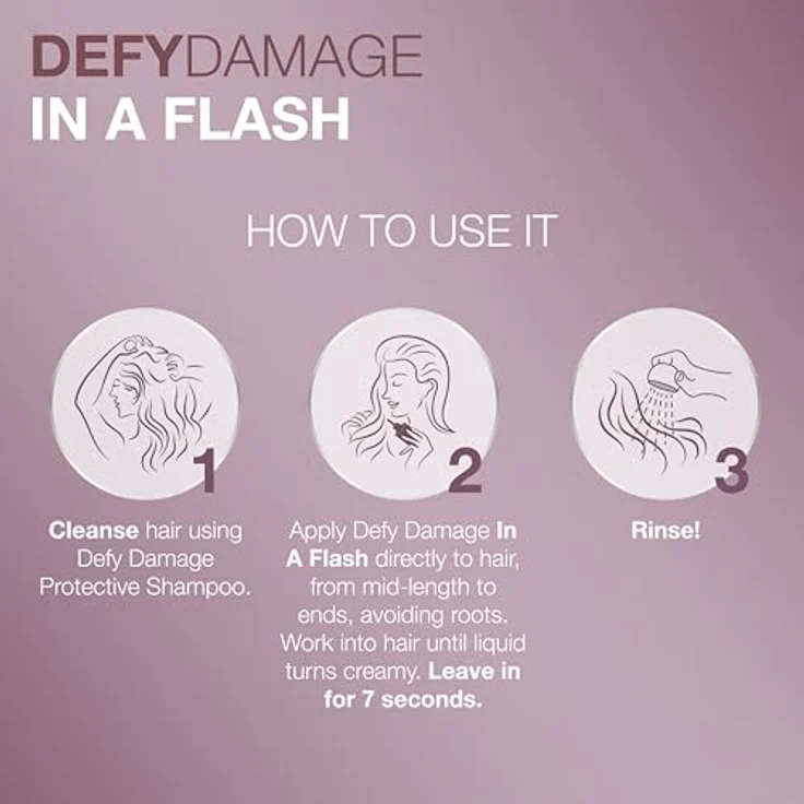 JOICO DEFY DAMAGE In A Flash, 200 ml Conditioner zur Haarkräftigung, minimiert Haarbruch und verleiht Glanz – Bild 5