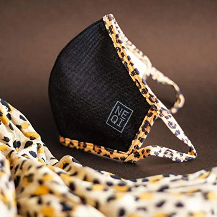 NEQI Mund- und Nasenmaske Black Leo 3.Stk - Größe S-M – Bild 4