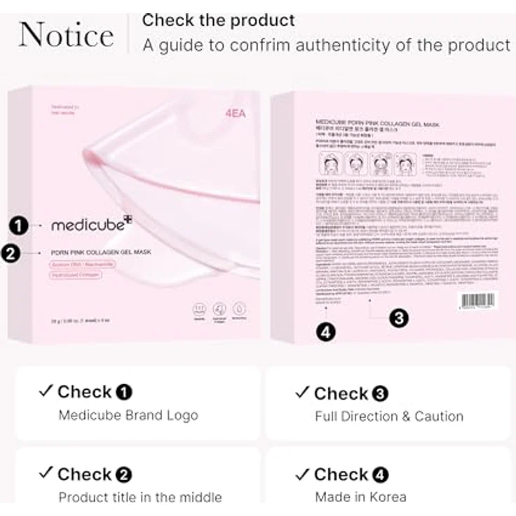 medicube Salmon DNA PDRN Pink Collagen Jelly Gel Mask, Übernachtungs-Gesichtsmaske für Glasglanz-Haut, 28g, 4er Pack, elastisch, feuchtigkeitsspendend, straffend – Bild 2