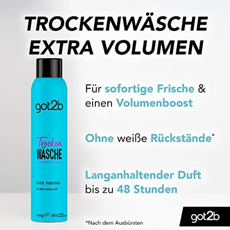 got2b Trockenshampoo Trockenwäsche Extra Volumen (200 ml), Dry Shampoo mit Sofort-Frische-Effekt & Volumen-Boost, Trockenshampoo ohne Rückstände, mit bis zu 48 h Duft – Bild 4