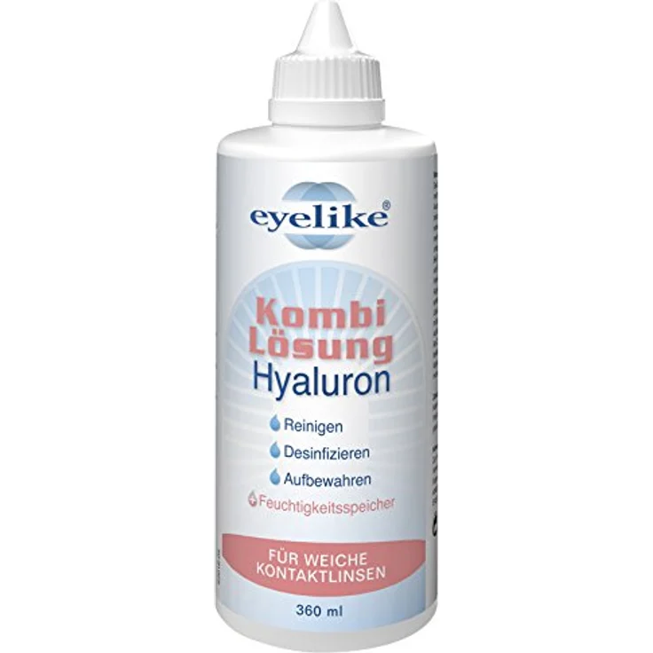 Eyelike Kombilösung Hyaluron 360 ml All-in-One-Lösung zur Reinigung, Desinfektion & Aufbewahrung – Bild 2