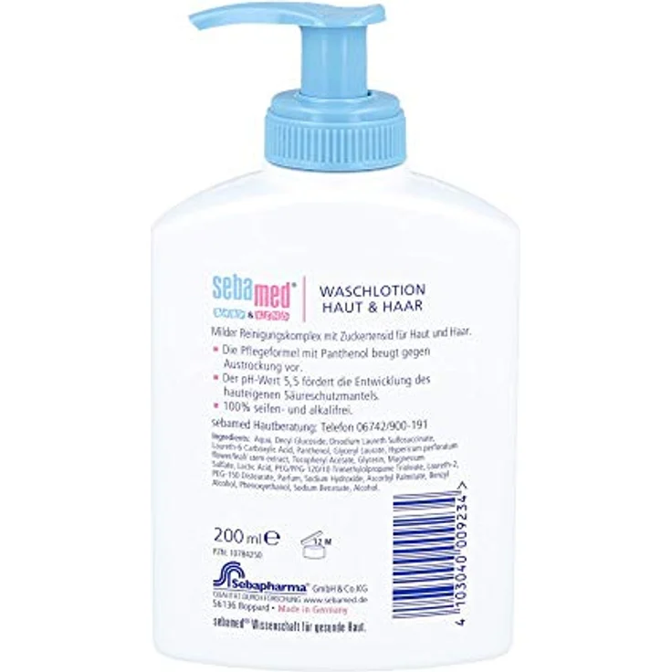 sebamed SEBAMED BABY & KIND Waschlotion Haut u.Haar Babyshampoo 200 ml – Bild 3