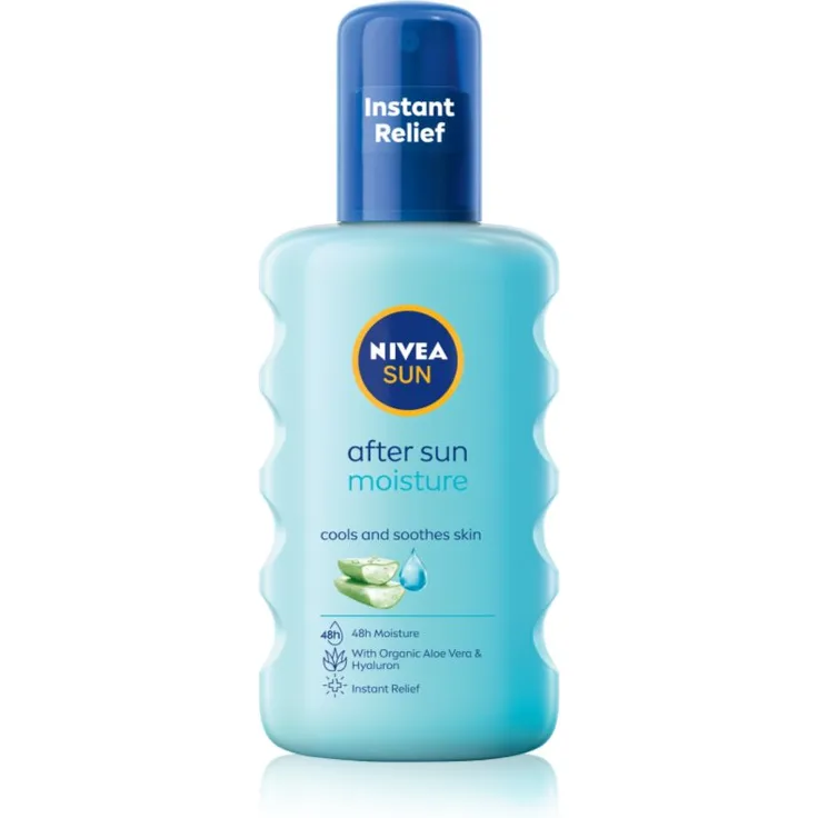 NIVEA SUN After Sun Spray, 200 ml, beruhigende After-Sun Pflege für Damen, spendet intensiv Feuchtigkeit und reduziert Rötungen