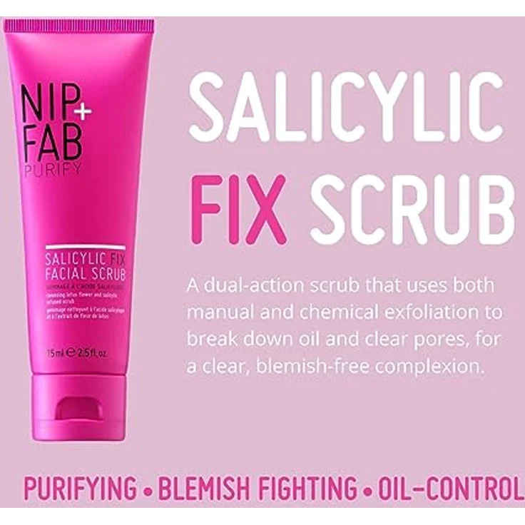 Nip + Fab Salicylic Acid Fix | Gesichtspeeling mit Salicylsäure | Vitamin E | Vulkangestein | Reinigungspeeling | Porenreinigung | Talgkontrolle | 75 ml – Bild 2