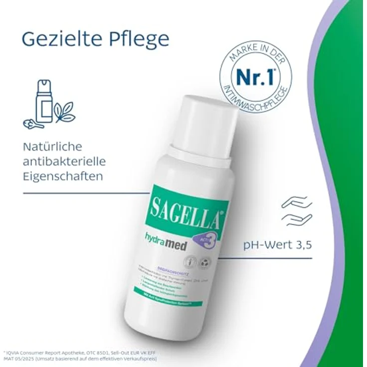 SAGELLA Sagella hydramed Intimwaschlotion, 100 ml Lotion für tägliche Pflege und Schutz des Intimbereichs bei erhöhtem Infektionsrisiko – Bild 4