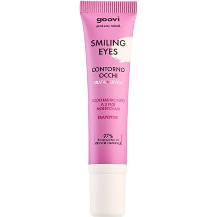 GOOVI Smiling Eyes Eye Cream, Augencreme mit Hyaluronsäure & Hexapeptid, glättend und feuchtigkeitsspendend, 15ml – Bild 2