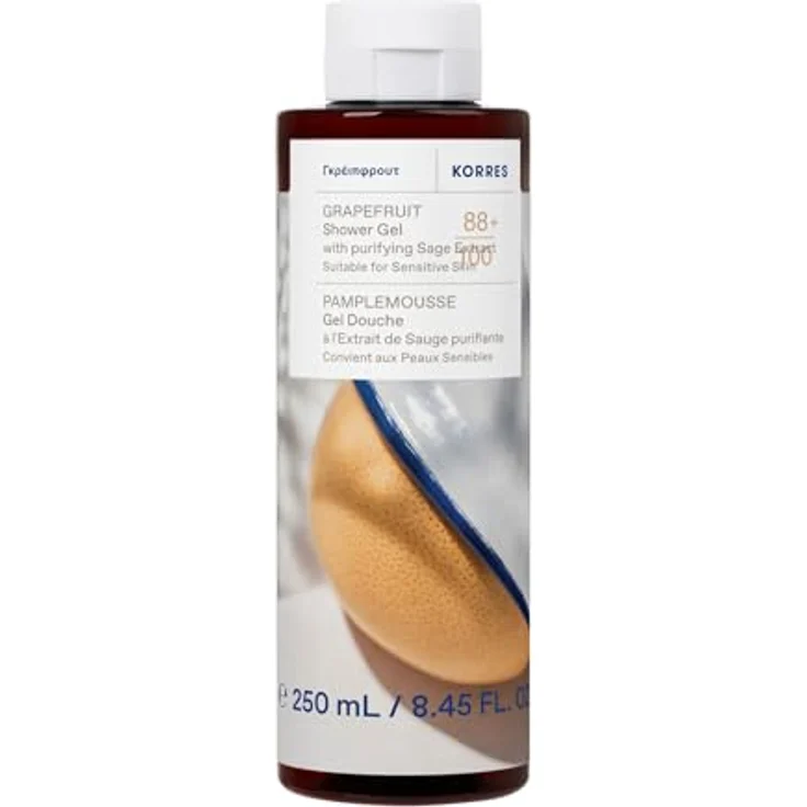 Korres Grapefruit Duschgel, erfrischend und feuchtigkeitsspendend, 250 ml, vegan – Bild 1
