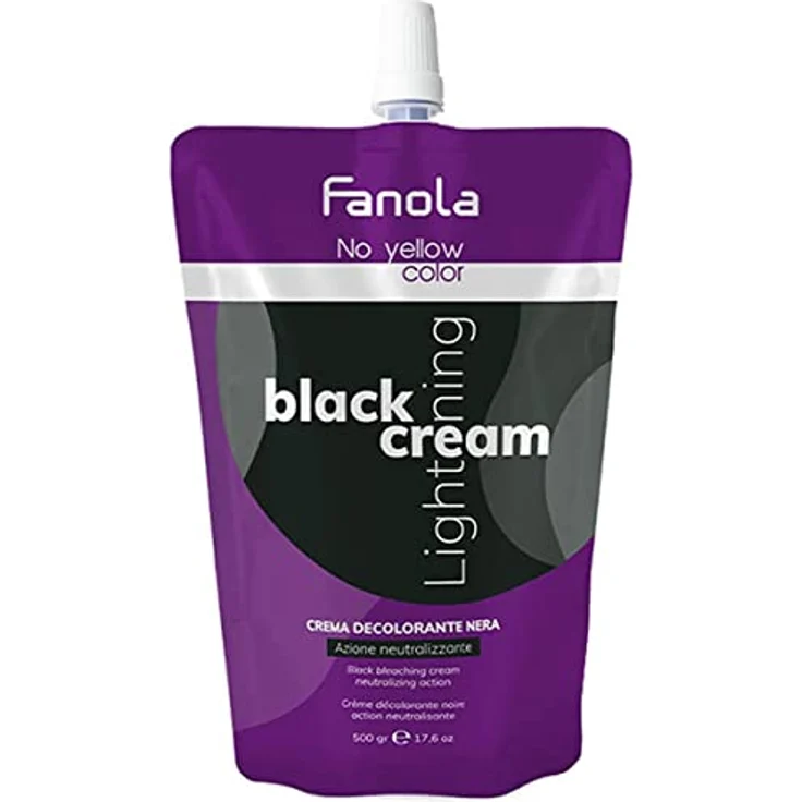 FANOLA Black Lightning Cream Schwarze Bleichcreme 500gr - Natürliche Unterstützung für Ihre Ernährung