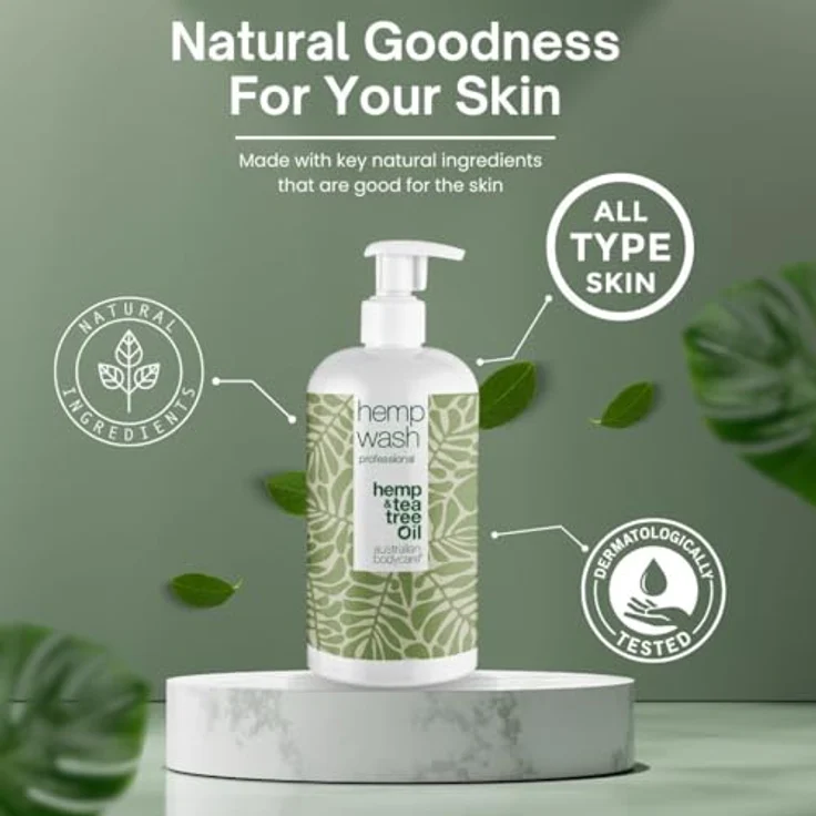 Australian Bodycare Hanf Duschgel 500 ml | Reinigt, nährt und reduziert Hauttrockenheit | Mit Hanfsamenöl und natürlichen Inhaltsstoffen | Für gesunde und klare Haut – Bild 2