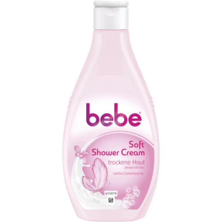 bebe Soft Cremedusche für normale bis empfindliche Haut Cremiger Schaum und sanfter Duft, 250 ml